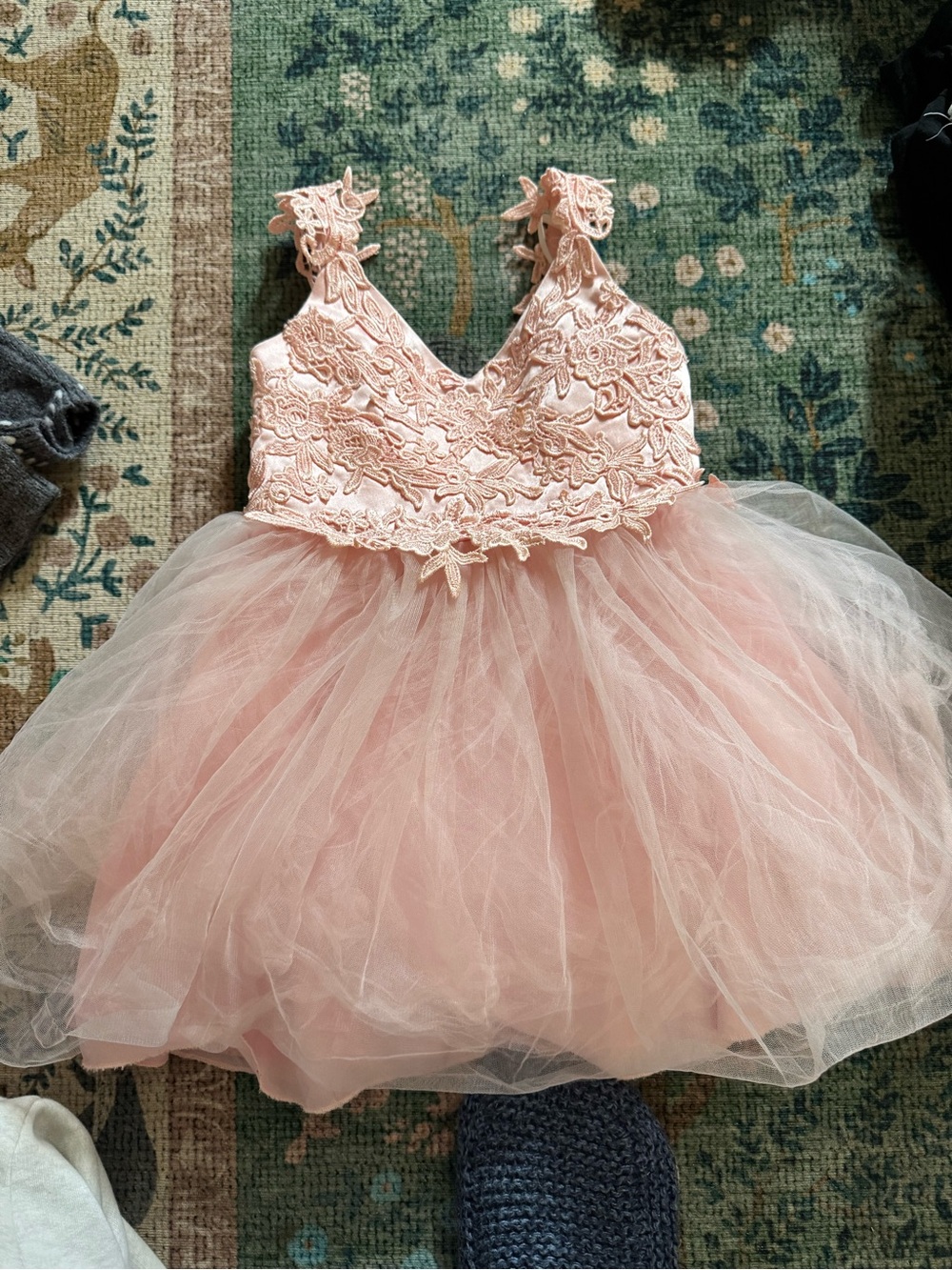4/5 Pink Lace & Tulle Party Dress for Girls